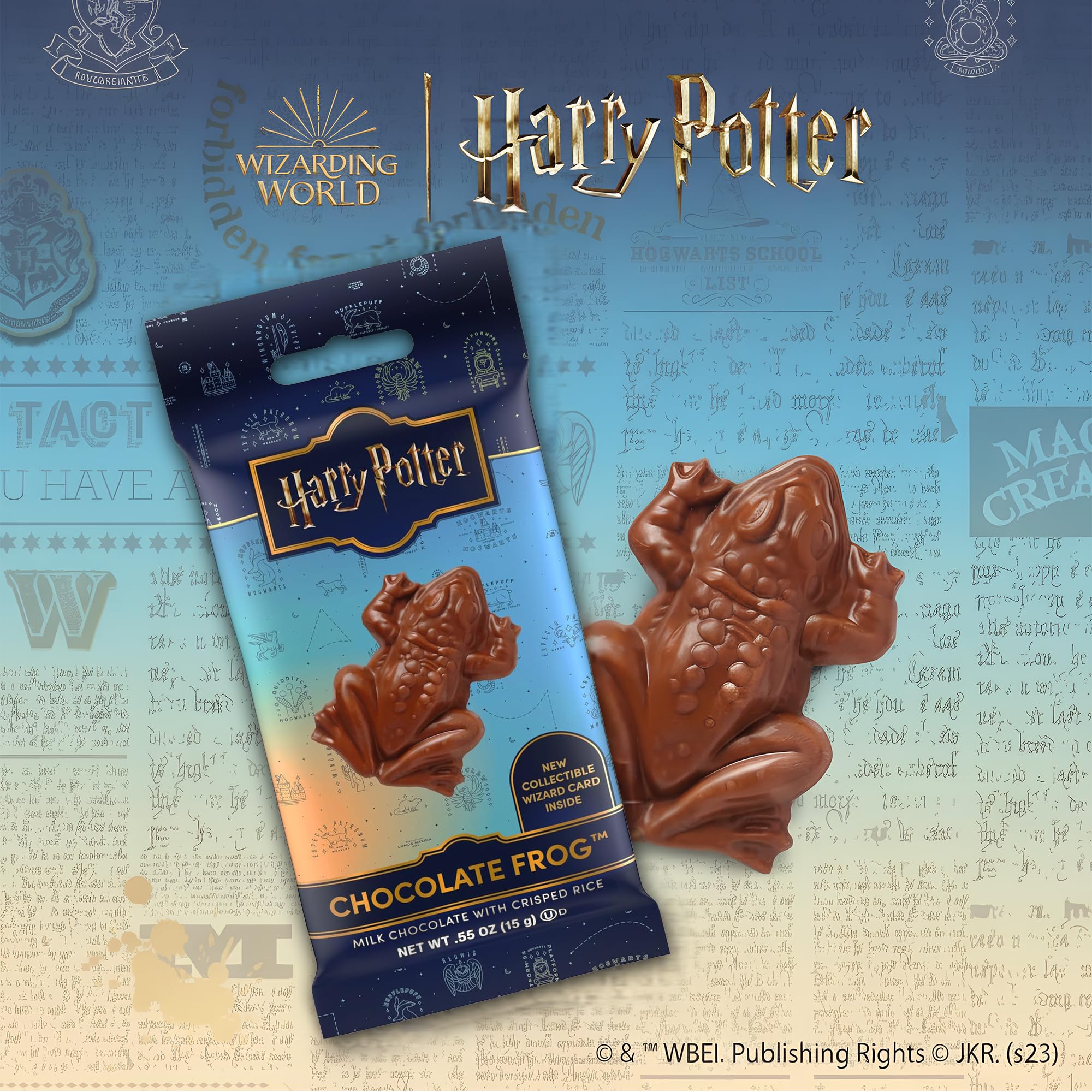 Harry Potter Milk Chocolate Frog with Collectible Wizard Trading Card .55oz