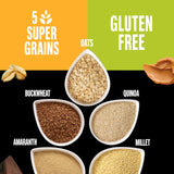 KIND Healthy Grains Energy Bars, Peanut Butter Dark Chocolate, Gluten Free, Healthy Snacks, 18g Whole Grains, 5 Count