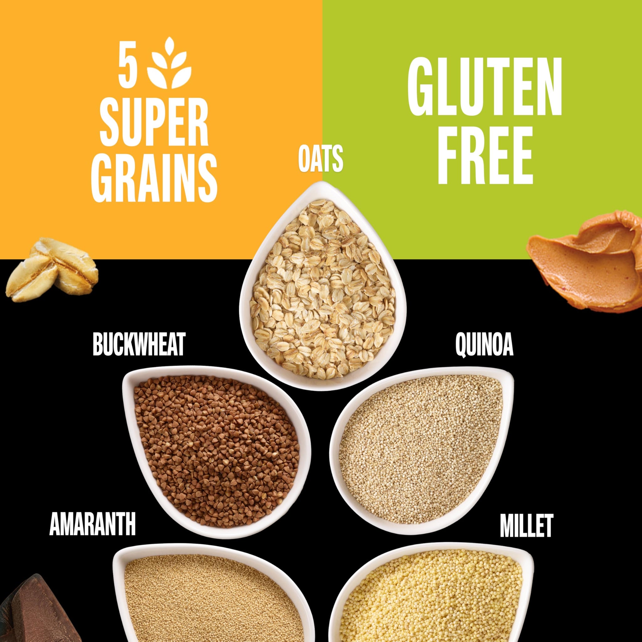 KIND Healthy Grains Energy Bars, Peanut Butter Dark Chocolate, Gluten Free, Healthy Snacks, 18g Whole Grains, 5 Count