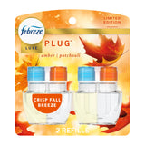 Febreze Plug In Air Freshener, Odor-Fighting Scented Oil Refill, Air Fresheners for Home and Bathroom and Kitchen, Long Lasting for Strong Odors