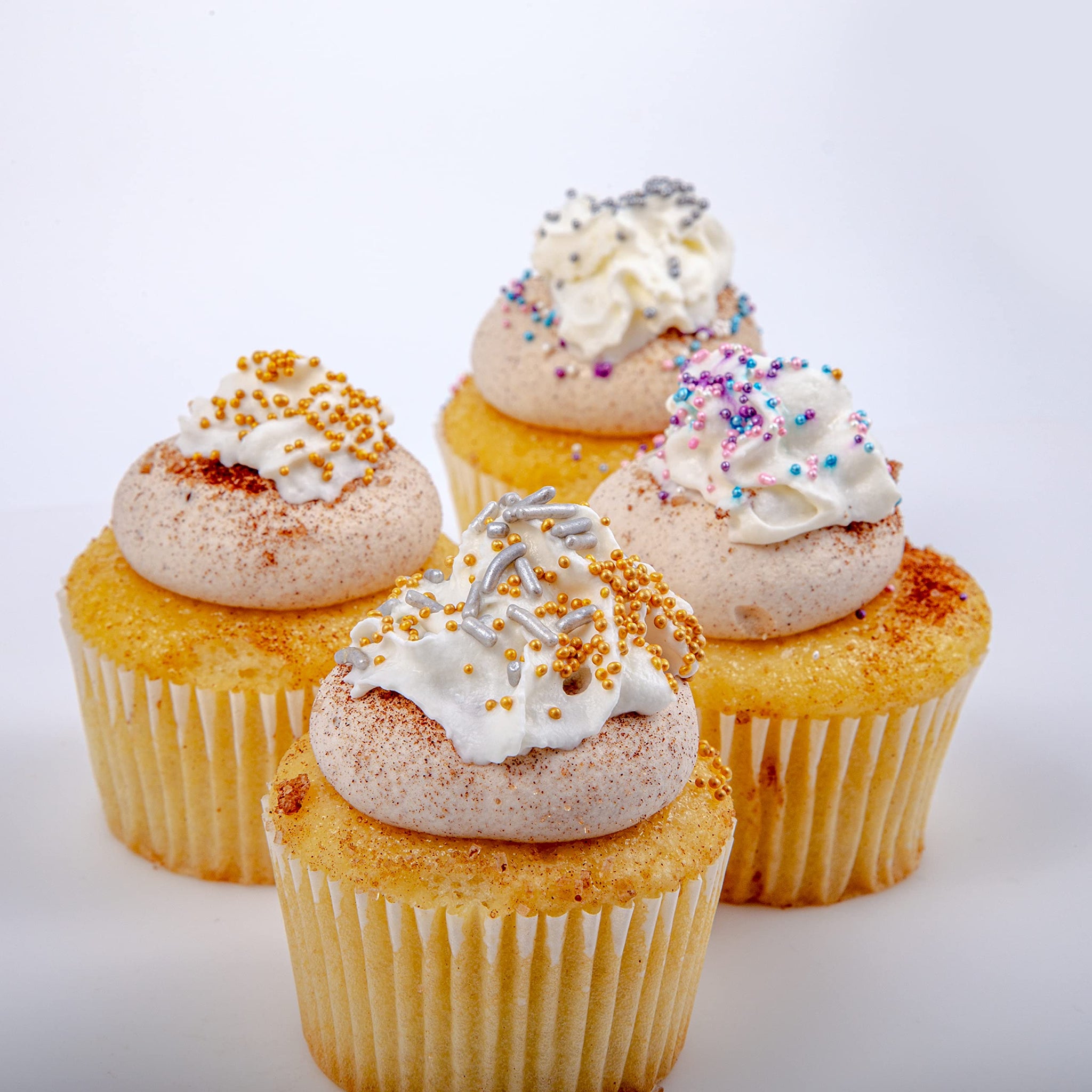 Bakerpan Silver Sprinkles Edible for Cupcakes, Silver Jimmies Sprinkles for Cake Decorating - 4.3 Ounces (Made in USA)