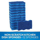 Dawn Ultra Scrubber Sponges Non-Scratch Double-Sided Kitchen Dish Cleaners, 12-Pack, Blue