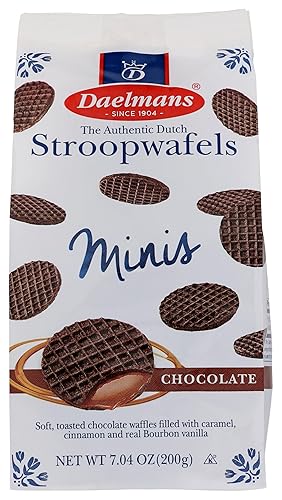 Daelmans Stroopwafel Minis, Chocolate-Caramel, 7.04 oz