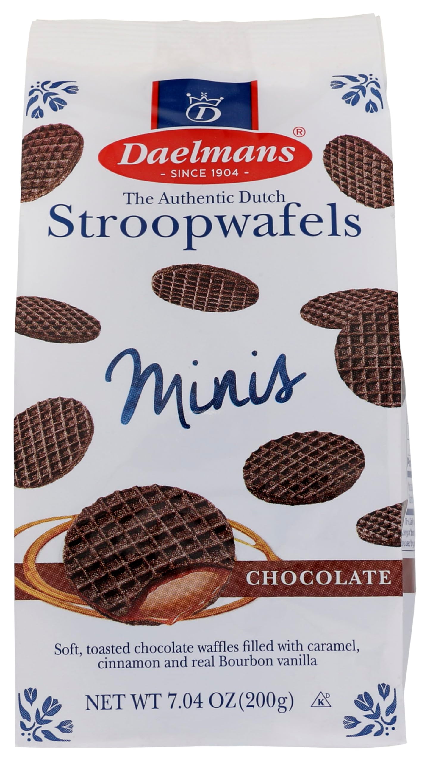 Daelmans Stroopwafel Minis, Chocolate-Caramel, 7.04 oz