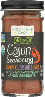 Frontier Co-op Organic Cajun Seasoning, Louisiana-Style Spice Blend for Meats, Seafood, Jambalaya, Cajun Pasta | 2.08 Ounce (Pack of 1)