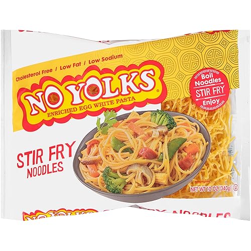 No Yolks Enriched Egg White Pasta - Stir Fry Noodles 12 oz