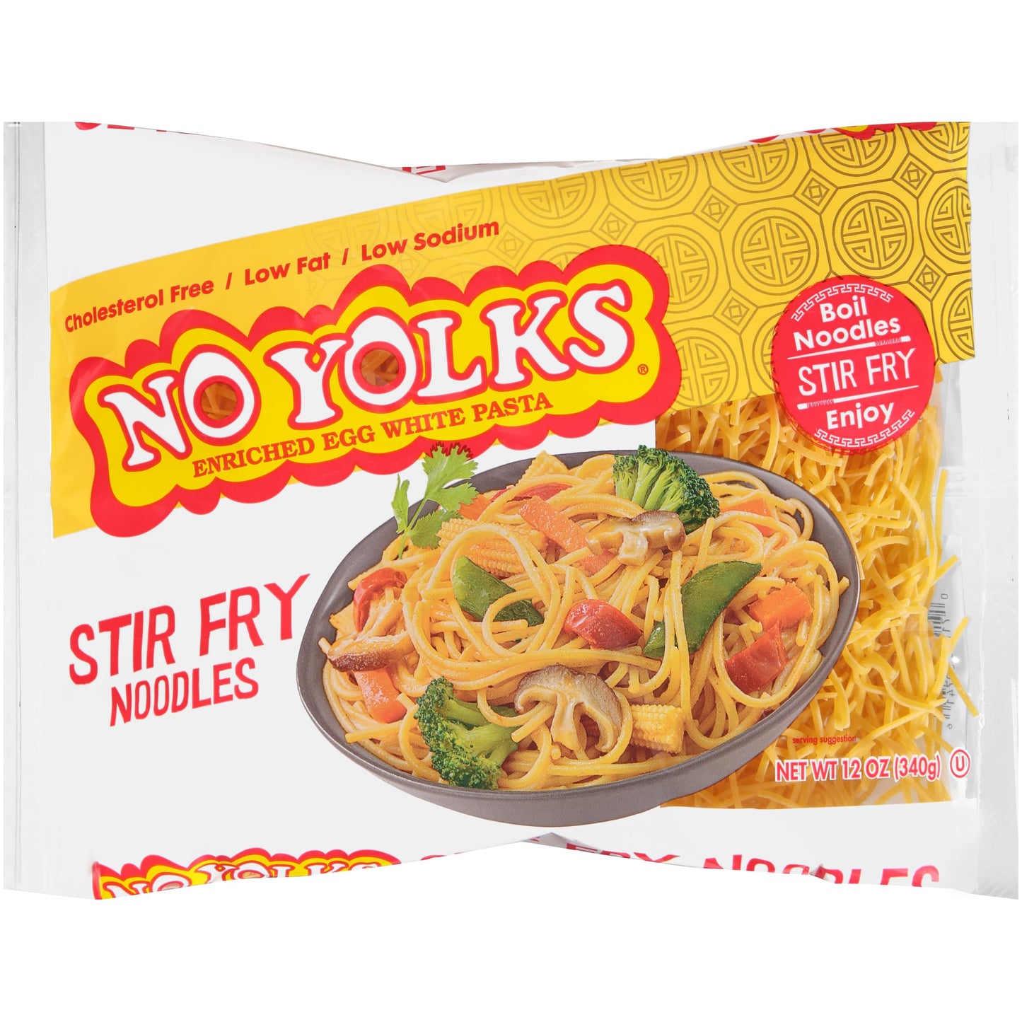 No Yolks Enriched Egg White Pasta - Stir Fry Noodles 12 oz