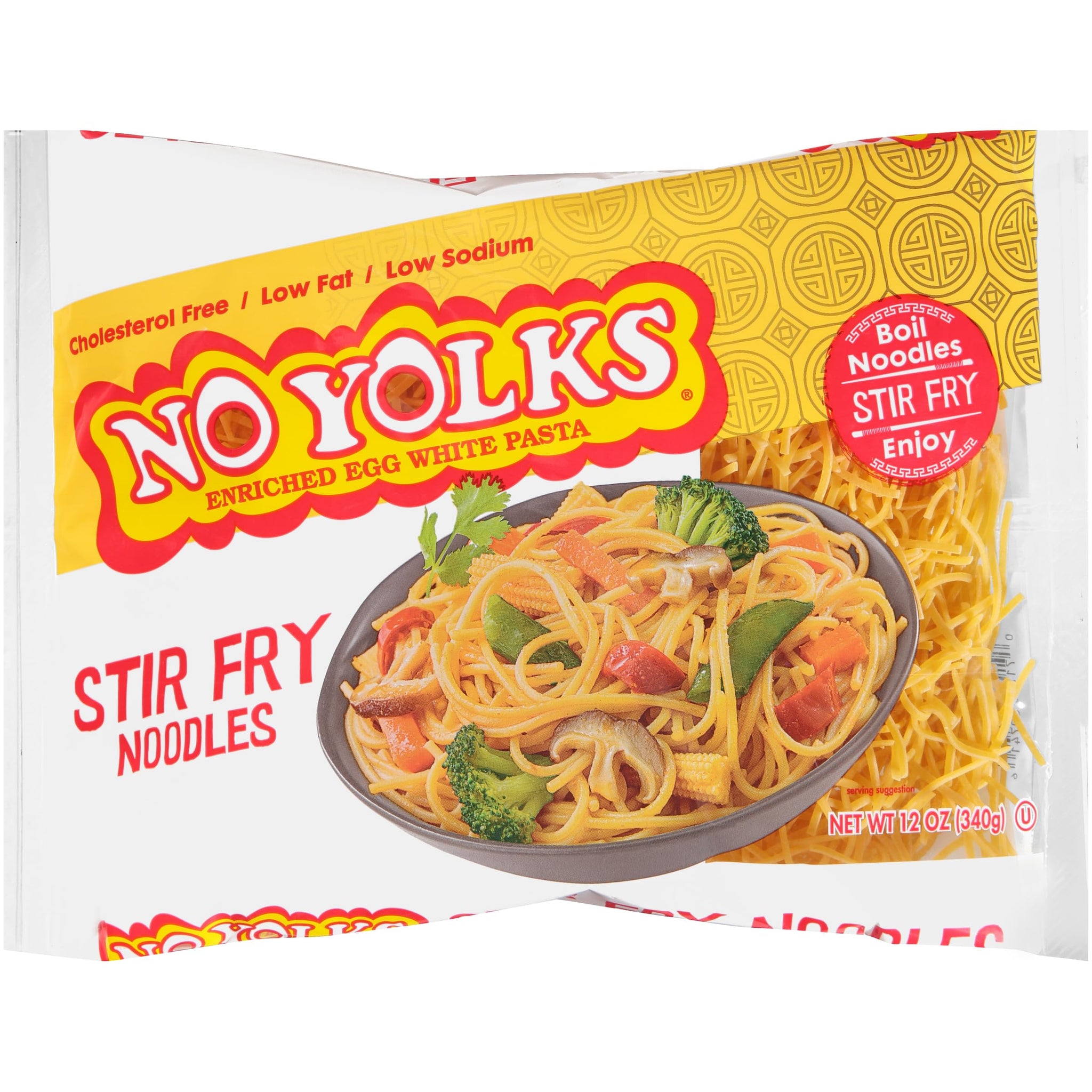 No Yolks Enriched Egg White Pasta - Stir Fry Noodles 12 oz