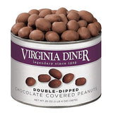 Virginia Diner Double Dipped Chocolatey Covered Virginia Peanuts, Gourmet Natural Gift Tin, 20 Ounce (Pack of 1)