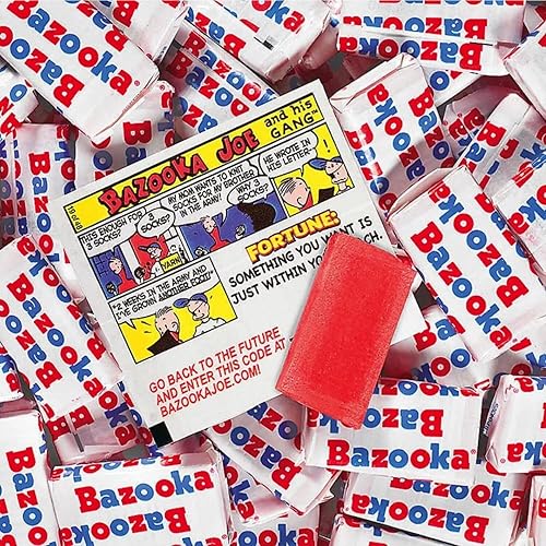 Snacks BAZOOKA Bubble Gum, Original Flavor, Bulk Pack, Old-Fashioned Chewy & Delicious Nostalgic Candy, Individually Wrapped (2 Pounds), Pink