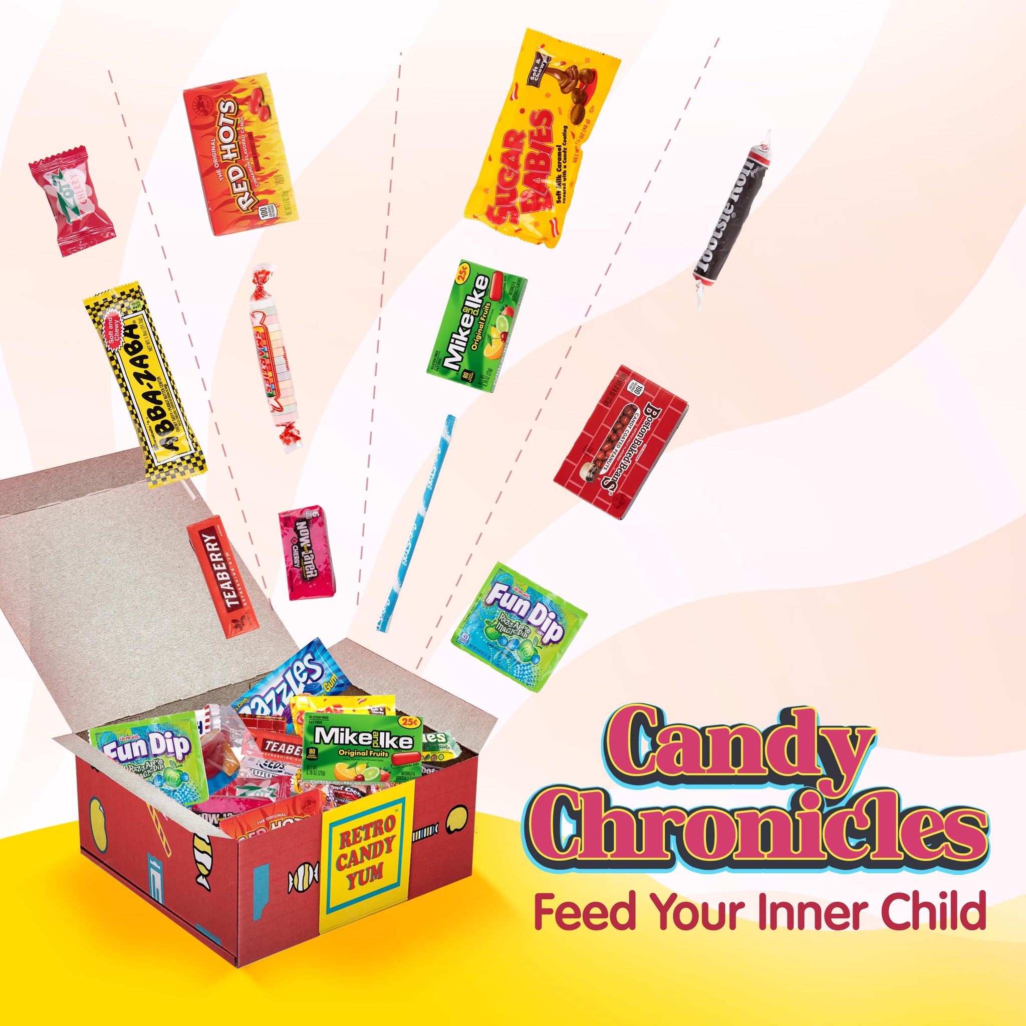 RETRO CANDY YUM ~ 1973 53rd Birthday Gift Box Mix Nostalgic Candy from Childhood for 53 Year Old Man or Woman Born 1973 Jr