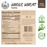Morelli Organic Whole Wheat Penne Pasta Noodles - Handmade Premium Italian Pasta from Italy, Gourmet Imported Noodles Made with Durum Wheat Semolina