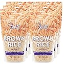 Pereg Brown Basmati Rice (16 Oz/Bag x 6 pack) - Naturally Aged Aromatic Grain - Vegan, Non-GMO, Gluten-Free - Recipes Like Green Coriander Rice, Mushroom Brown Rice - Resealable Packaging