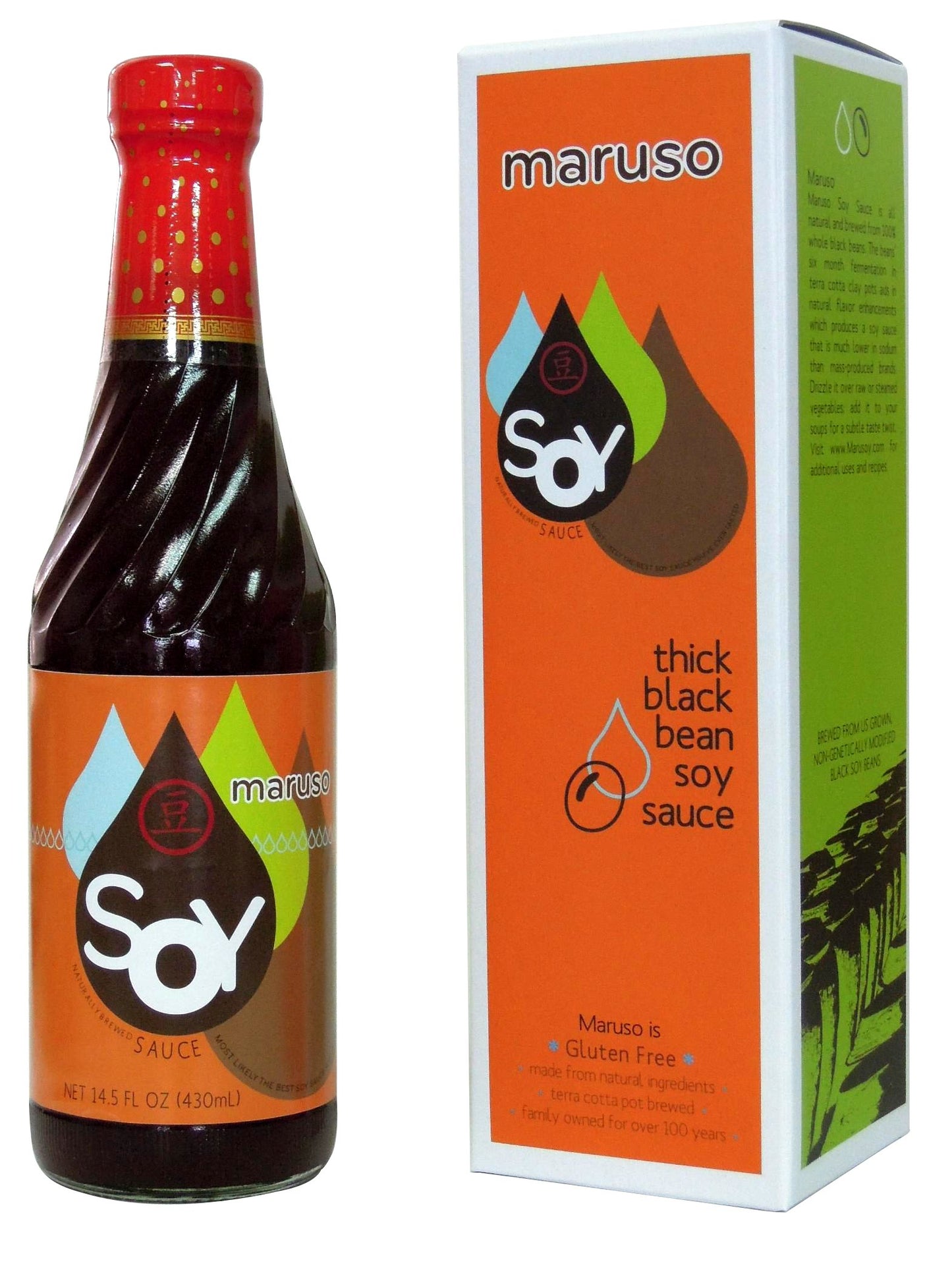 MARUSO Black Bean Soy Sauce, 14.5 FZ