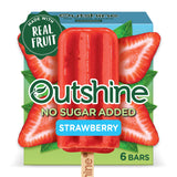 Outshine No Sugar Added Strawberry Fruit Ice Bars, 14.7 Fl Oz (Frozen)