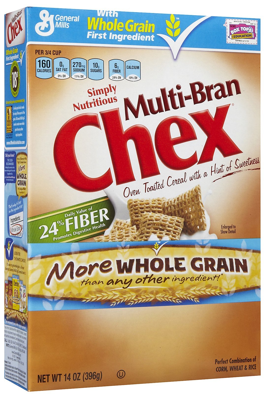 Multi-Bran Chex Oven Toasted Cereal 14 oz