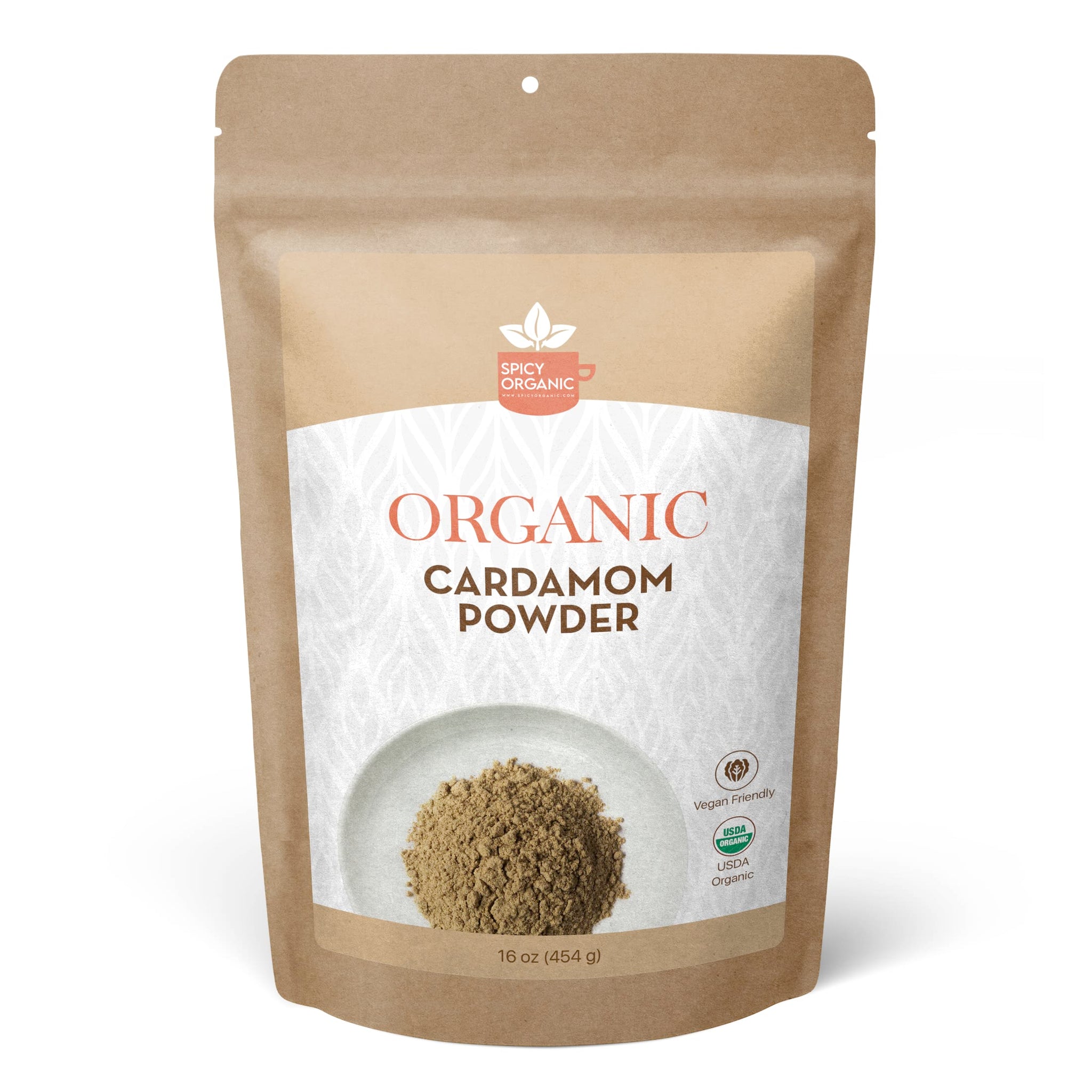 SPICY ORGANIC Cardamom Powder for Culinary Delights - Bulk Pack 20 LBS (320 oz) - Perfect for Flavoring Coffee, Baking, and Cooking - USDA Organic