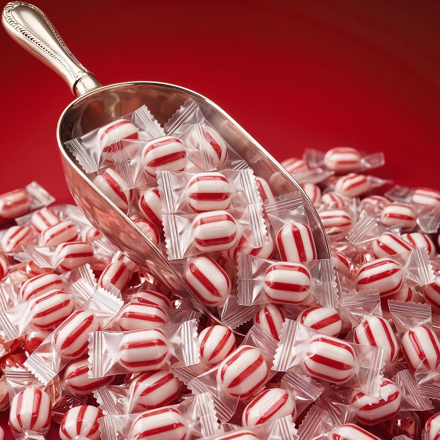 Soft Peppermint Puffs & Mint Candy 5LB Bulk Individually Wrapped - Classic Melt-in-Your-Mouth Candy For Office, Parties, Buffets and Birthdays