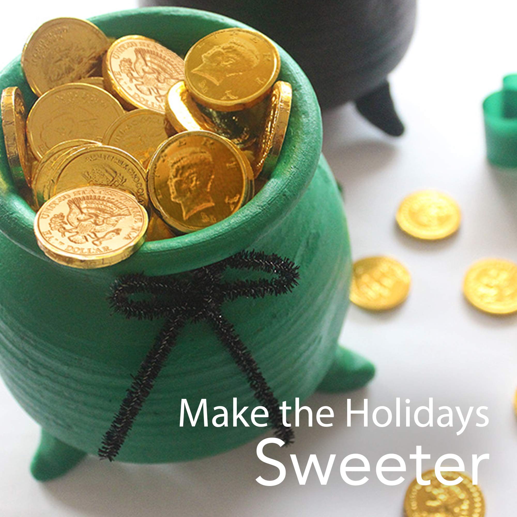 R.M. Palmer Milk Chocolate Gold Coin Half Dollars, Bulk Bag, Fun Sized, Treats, Candy, and Snacks (5 Pound (Pack of 1))