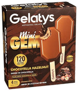 Gelatys Frozen Bars Gems Mini Gelato Chocolate Hazelnut, 6 Fl Oz