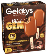 Gelatys Frozen Bars Gems Mini Gelato Chocolate Hazelnut, 6 Fl Oz