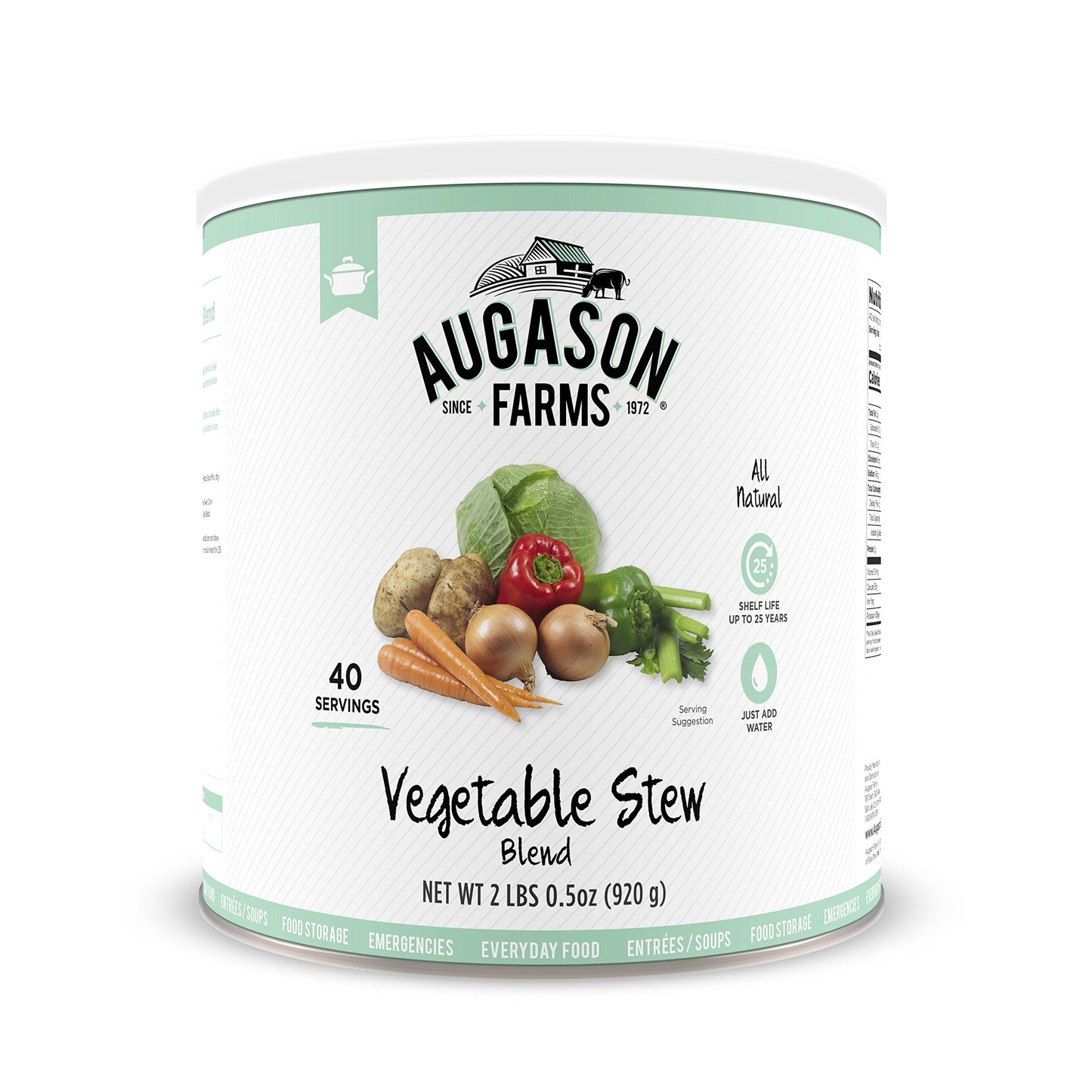 Augason Farms Vegetable Medley Blend Can - Dehydrated Mixed Veggies - Gluten Free Emergency Food Supply with Long Shelf Life for Survival, Disaster