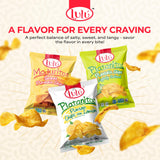 LULU Plantain Chips Variety Pack, 12 Individual Bags - 6 Lemon, 4 Lightly Salted, 2 Sweet Flavors - Crunchy Platanitos Chips, No Preservatives or