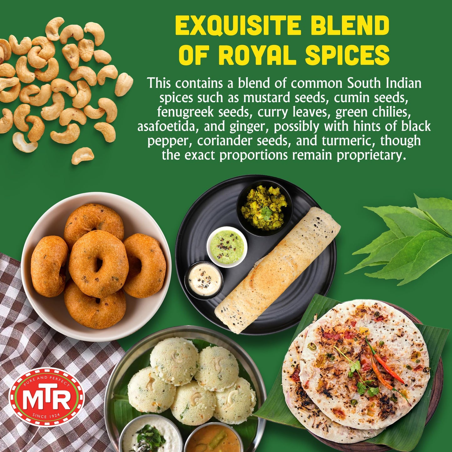 MTR Instant Authentic Indian Mixes - Ready-to-Cook Assorted Traditional Indian Flavor, Vegetarian Breakfast, Lunch, Dinner & Snack Meal, Quick