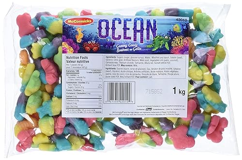 McCormicks Ocean Gummies, Bulk Candy, 1kg/35.3 oz., Bag, (Imported from Canada)