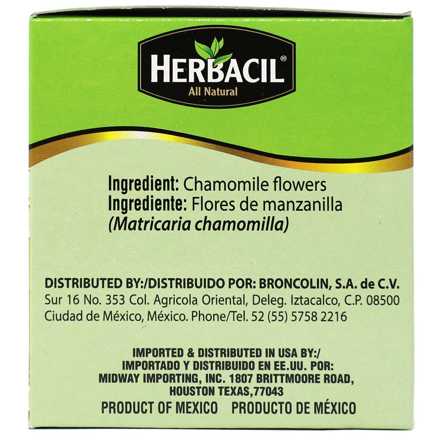 Herbacil Chamomile Tea, Herbal Blend Made with Chamomile Flowers, Caffeine-Free, All Natural, 3-pack of 25 bags per box (75 Tea Bags), 0.88 oz Each