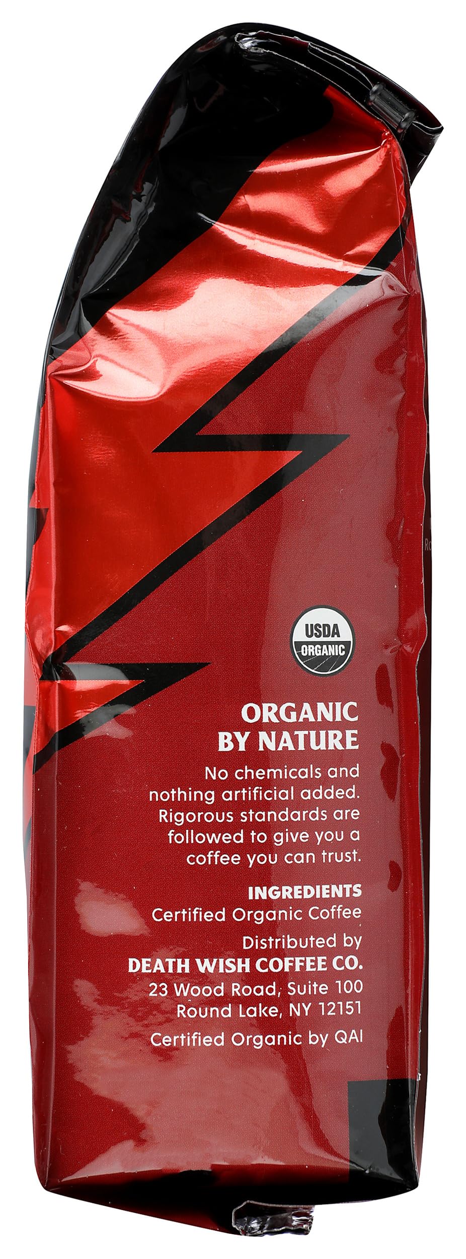 Death Wish Coffee Co Organic Dark Roast Ground Coffee, 10 OZ