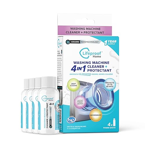Lifeproof 4-IN-1 Washing Machine Cleaner - Up to 90 Days of Protection Against Odors & Grime (4-Pack, 1-Year Supply)
