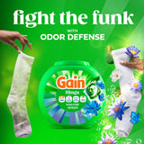 Gain Flings Liquid Washing Detergent Pacs, Now with Odor Defense + Color Guard, Waterfall Delight Scent, 4-In-1 Liquid Laundry Detergent Pods, Clean