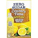 Country Time Zero Sugar Lemonade Naturally Flavored Powdered Drink Mix, 6 ct On-the-Go Packets