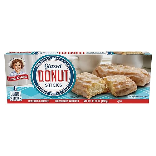 Little Debbie Donut Sticks 6 Individually Wrapped Snack Cakes, 10 Oz