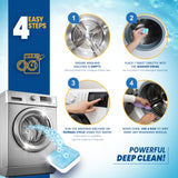 Washing Machine Cleaner Tablets 24 Pack - Deep Cleaning Tablets for Front & Top Load, Works With HE Washers, Removes Residue, Odor & Pet Hair - 12