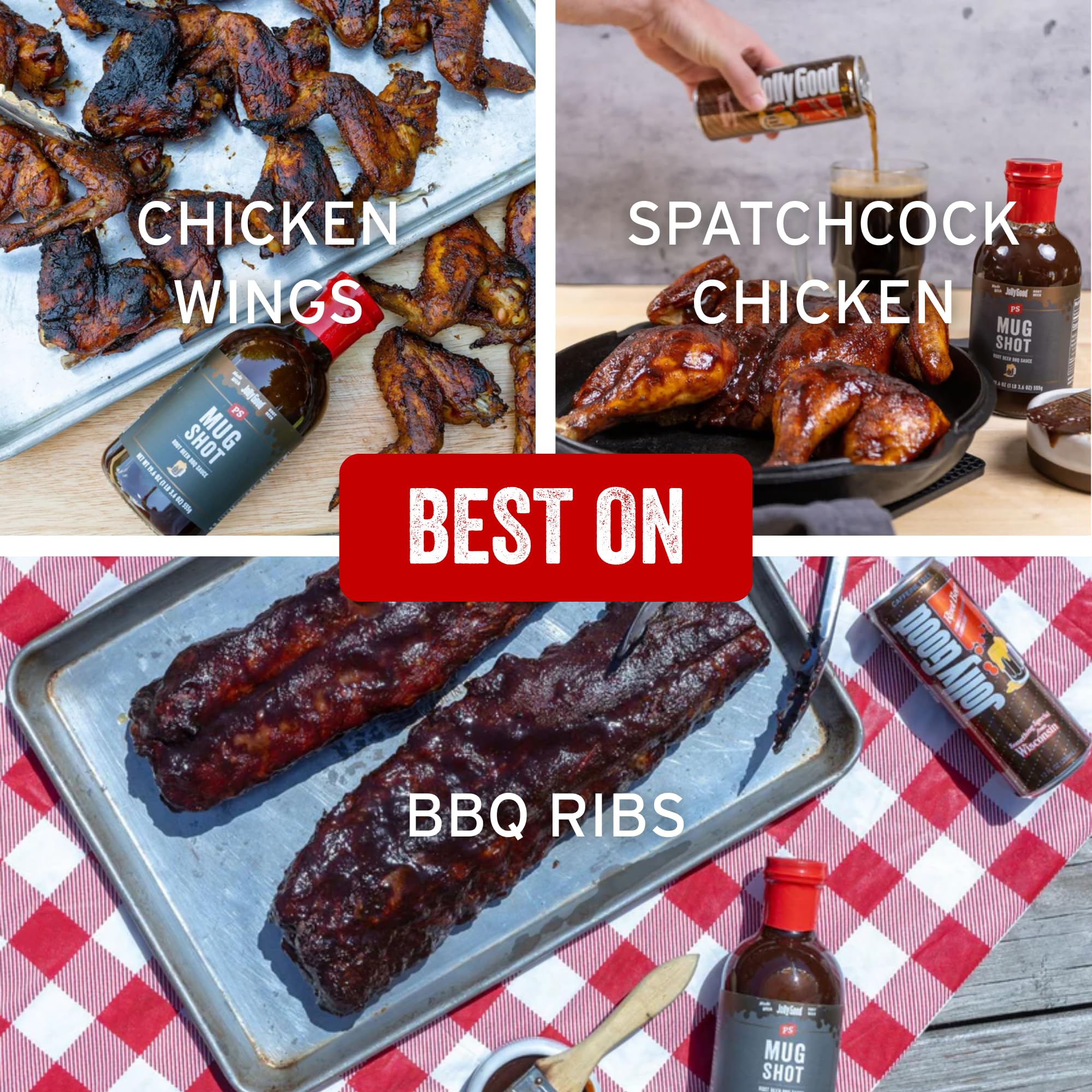 PS Seasoning Mug Shot Root Beer BBQ Sauce - Smoky & Caramelized Flavor - Marinade, Glaze, Dip & Finishing Sauce for Ribs, Pulled Pork, Burnt Ends