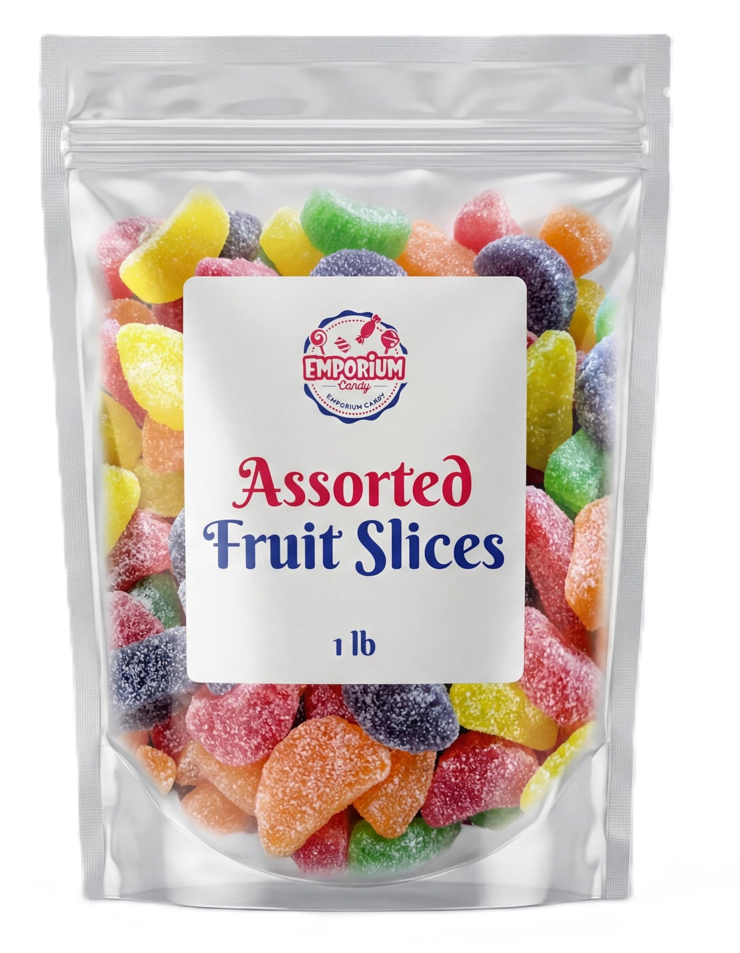 Assorted Fruit Slices - 1 lb of Fresh Delicious Sweet Sugar Sanded Lemon Cherry Strawberry Orange Lime Slices