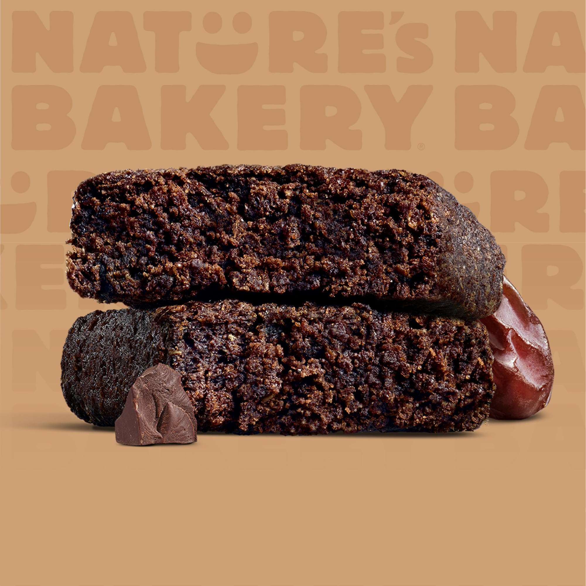 Nature’s Bakery Double Chocolate Brownie Bars, Whole Grains, Dates, and Cocoa, Plant Based, Dairy-Free, Snack Bar, 6 Count (Pack of 6)