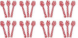 Candy Cane Peppermint Edible Spoons - Hot Chocolate & Coffee - Bulk Children's Christmas Favors, Birthday Goody Bag Fillers, Stocking Stuffers (24)