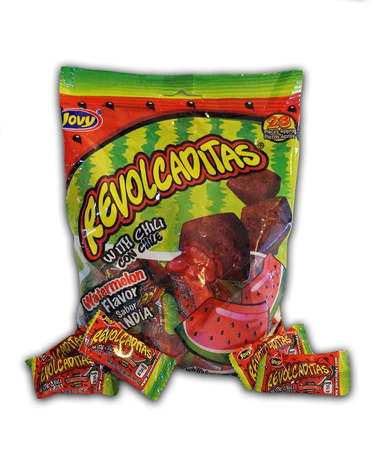 Jovy Revolcaditas Chili Watermelon Candy - Irresistible Sweet Heat in Every Bite! (6oz)