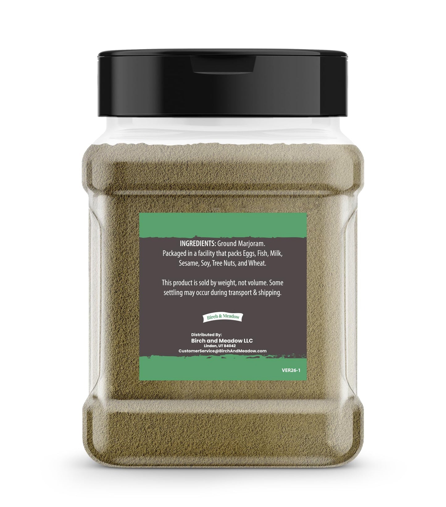 Birch & Meadow Ground Marjoram, 3.5 oz, Sweet & Savory Herb, French & Italian Cuisine