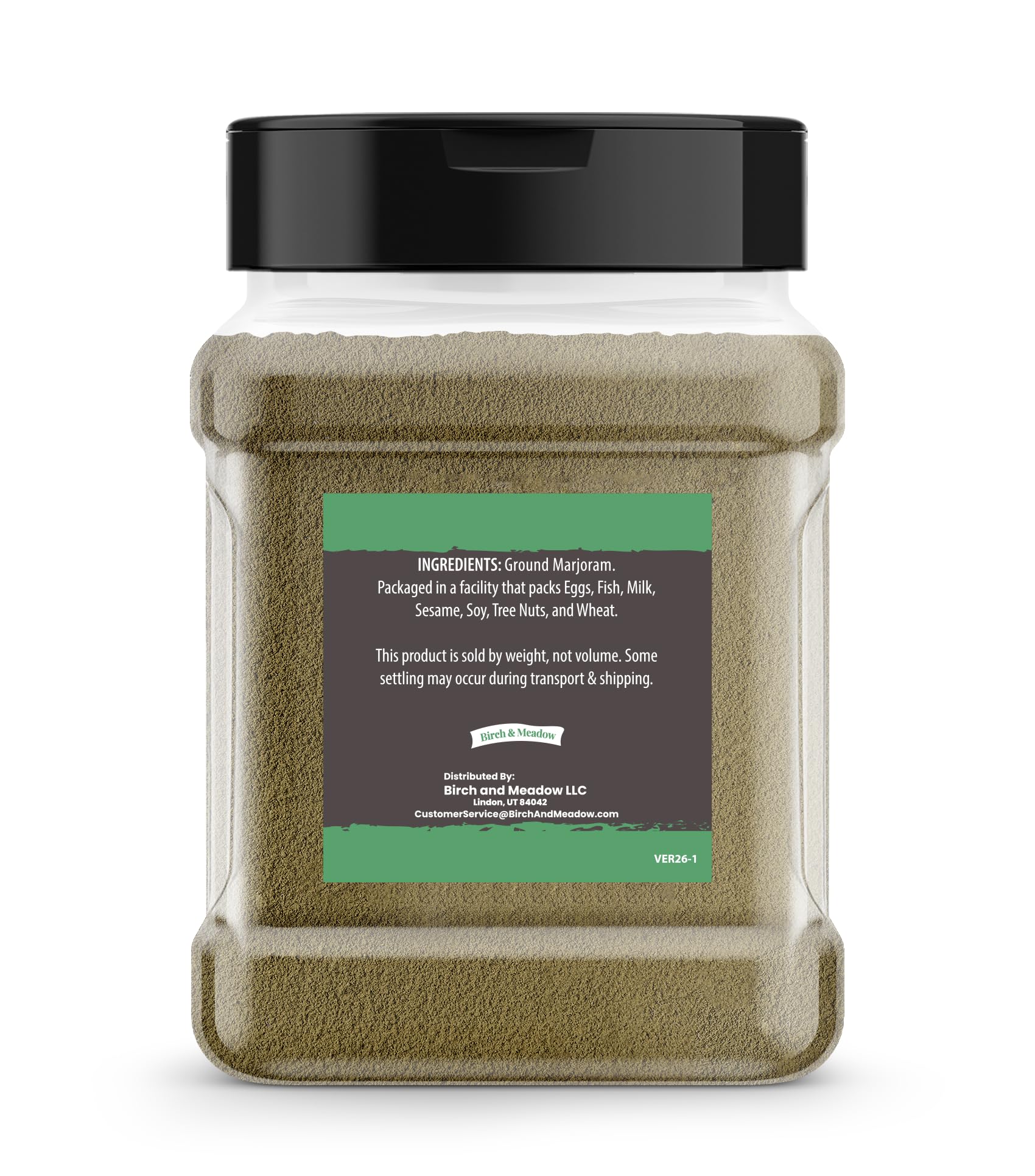 Birch & Meadow Ground Marjoram, 3.5 oz, Sweet & Savory Herb, French & Italian Cuisine