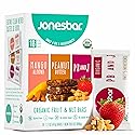JONESBAR Organic Plant Based Protein Bars | 18 Count Variety Pack | Fruit & Nut Bar, Kosher, Gluten Free, Breakfast Bars, School Snacks, Vegan Snack