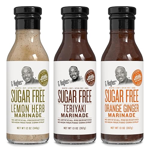 G Hughes Sugar Free, Assorted Marinades - Gluten Free, Sugar Free Sauces and Marinades Gift Sets, Marinades for Meats, (1) Lemon Herb 12oz bottle (1)