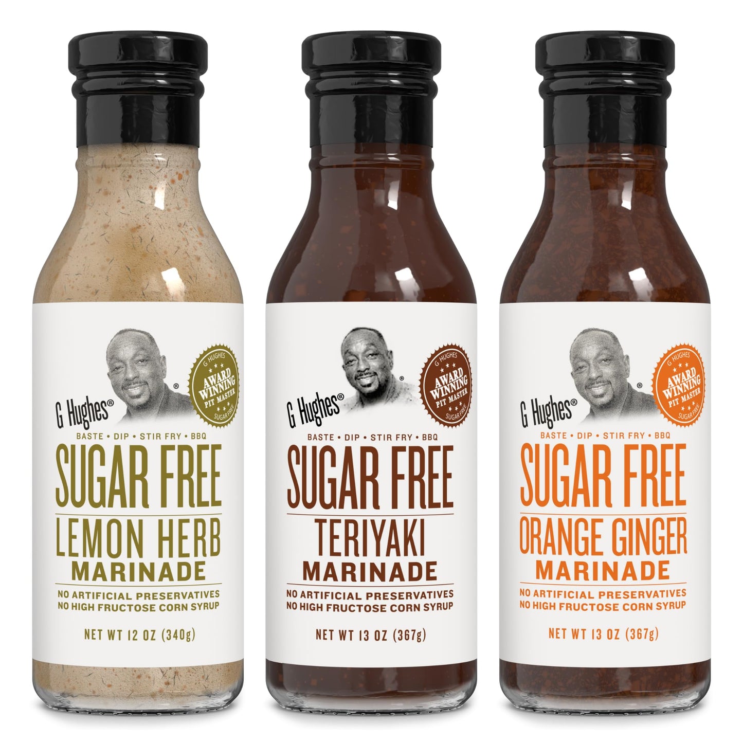 G Hughes Sugar Free, Assorted Marinades - Gluten Free, Sugar Free Sauces and Marinades Gift Sets, Marinades for Meats, (1) Lemon Herb 12oz bottle (1)