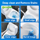 QKEL 50Pcs Disposable Toilet Brush Refills, Compatible with Most Toilet Brushes for Easy Bathroom Cleaning - Disposable Bowl Cleansing Wand Heads