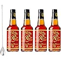 Cocktail Bitters Orange 10oz 4-Pack Gift Set, Regan's Orange Bitters No. 6, 10 Ounces, with Cocktailier 12-Inch Bar Spoon