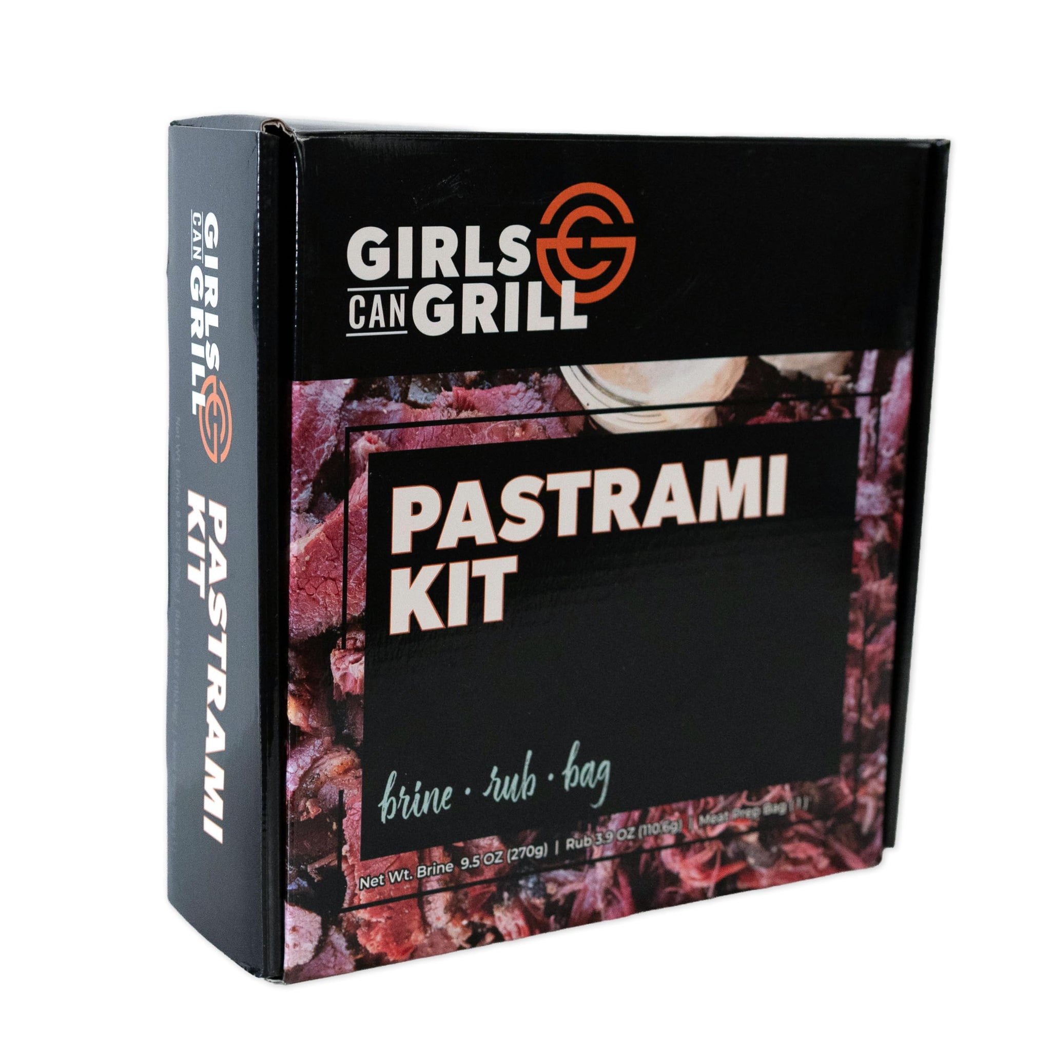 Girls Can Grill Pastrami Kit - Pastrami Brine, Salt-Free Rub & Meat Prep Bag | Cure Up to 12 lbs | No MSG | Includes Free How-To Ebook with 10 Recipes