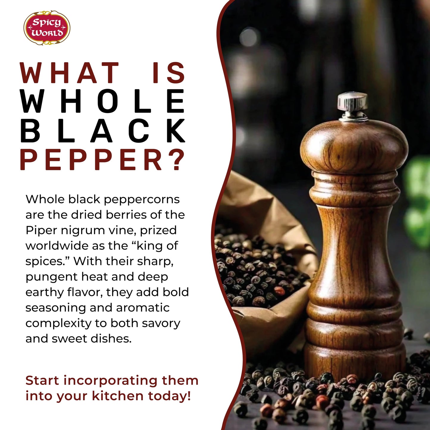 Black Peppercorns Whole 5 LB Bulk Jar - Premium Whole Black Pepper, All Natural, Gluten Free, Steam Sterilized - Restaurant Supply & Pepper Grinder